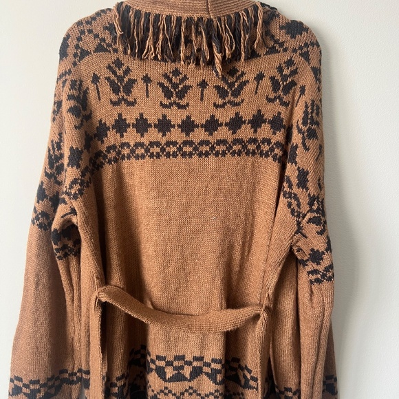 Womens Nordic Cardigan, Size Large, Brown and Black, Blu Pepper Brand - Picture 2 of 3